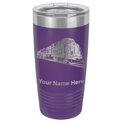 20oz Vacuum Insulated Tumbler Mug, Freight Train, Personalized Engraving Included