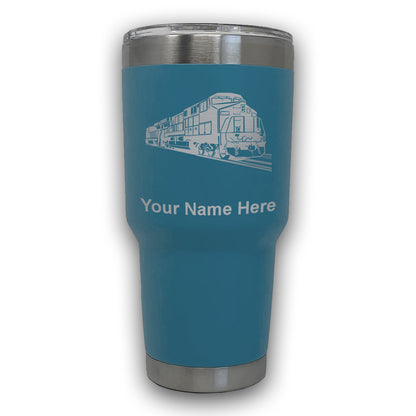 LaserGram 30oz Tumbler Mug, Freight Train, Personalized Engraving Included