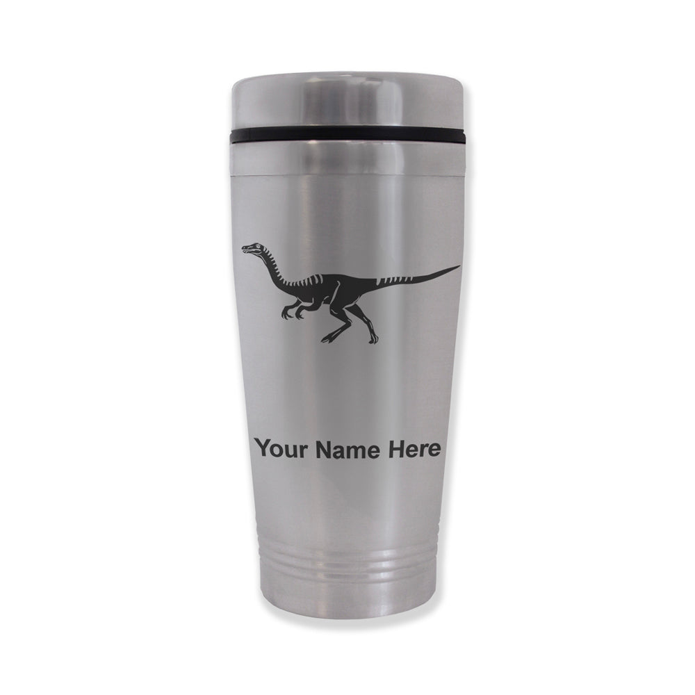 Commuter Travel Mug, Gallimimus Dinosaur, Personalized Engraving Included