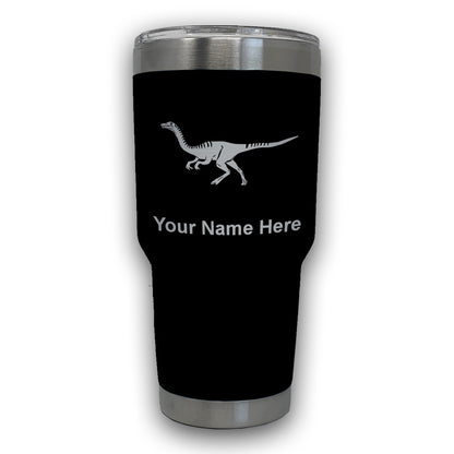 LaserGram 30oz Tumbler Mug, Gallimimus Dinosaur, Personalized Engraving Included