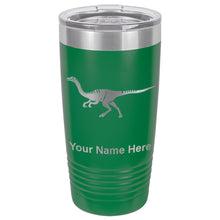 Load image into Gallery viewer, 20oz Vacuum Insulated Tumbler Mug, Gallimimus Dinosaur, Personalized Engraving Included
