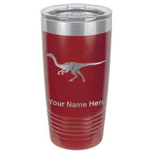 Load image into Gallery viewer, 20oz Vacuum Insulated Tumbler Mug, Gallimimus Dinosaur, Personalized Engraving Included
