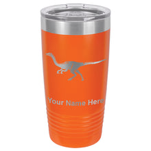 Load image into Gallery viewer, 20oz Vacuum Insulated Tumbler Mug, Gallimimus Dinosaur, Personalized Engraving Included
