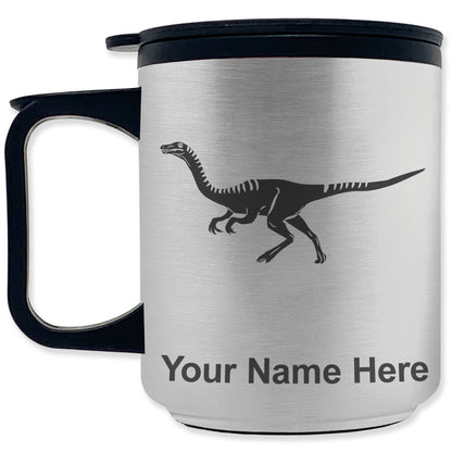 Coffee Travel Mug, Gallimimus Dinosaur, Personalized Engraving Included