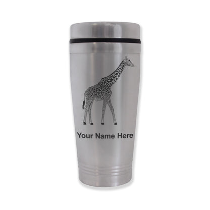 Commuter Travel Mug, Giraffe, Personalized Engraving Included