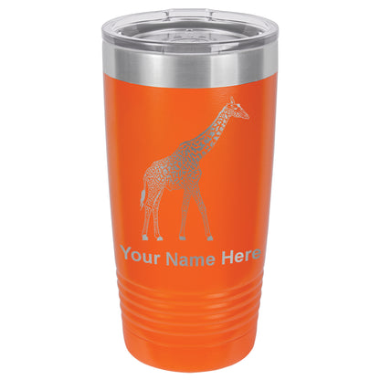 20oz Vacuum Insulated Tumbler Mug, Giraffe, Personalized Engraving Included
