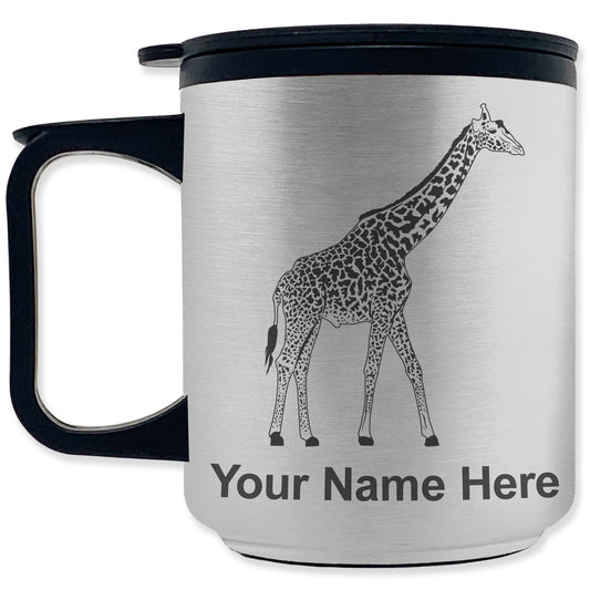 Coffee Travel Mug, Giraffe, Personalized Engraving Included