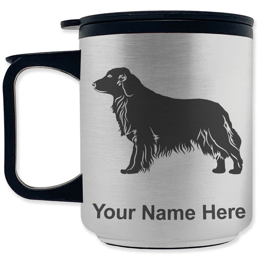 Coffee Travel Mug, Golden Retriever Dog, Personalized Engraving Included