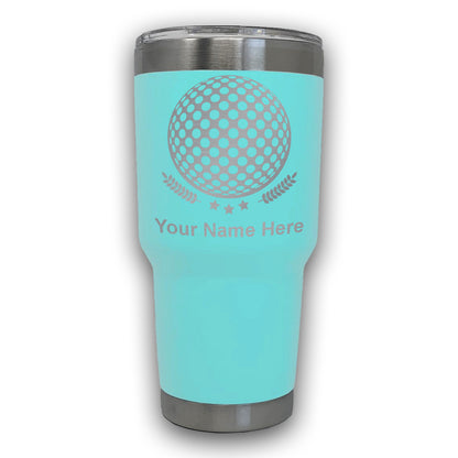 LaserGram 30oz Tumbler Mug, Golf Ball, Personalized Engraving Included