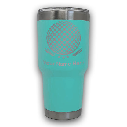 LaserGram 30oz Tumbler Mug, Golf Ball, Personalized Engraving Included