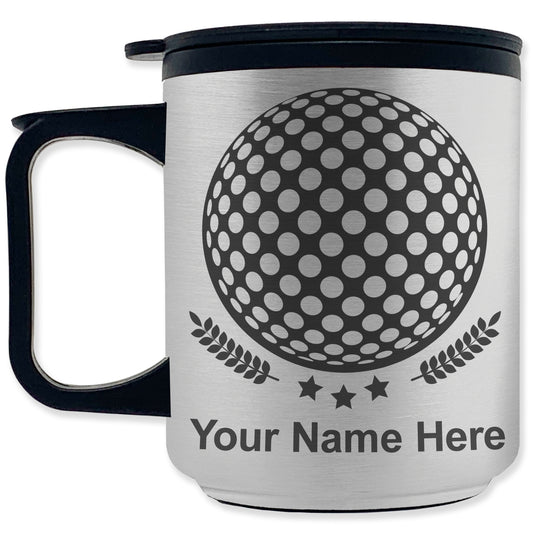 Coffee Travel Mug, Golf Ball, Personalized Engraving Included