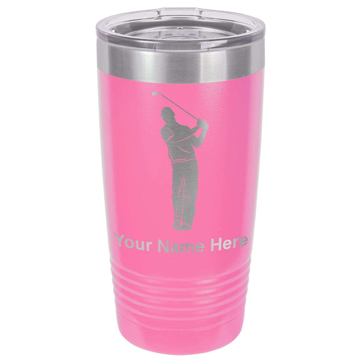 20oz Vacuum Insulated Tumbler Mug, Golfer, Personalized Engraving Included