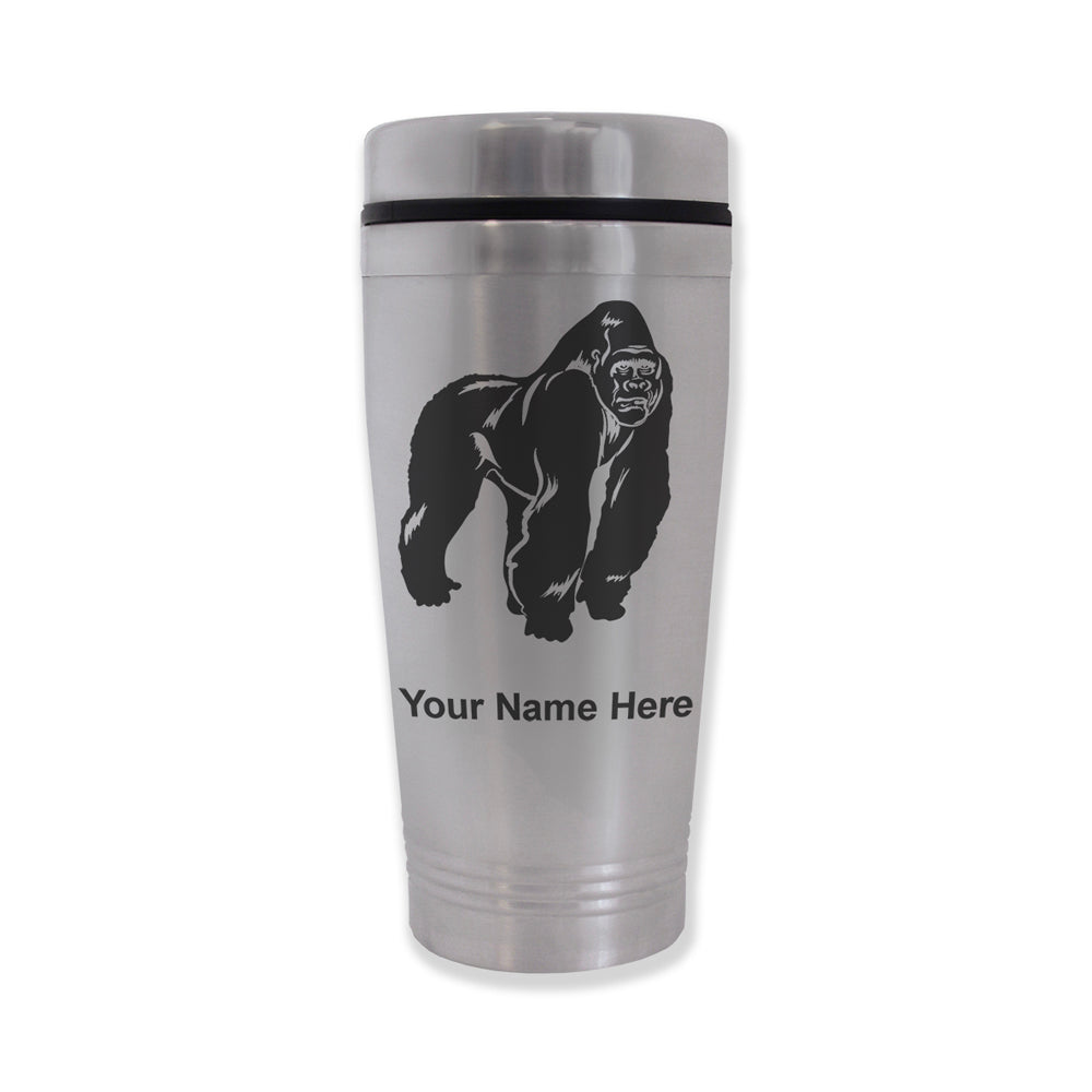 Commuter Travel Mug, Gorilla, Personalized Engraving Included