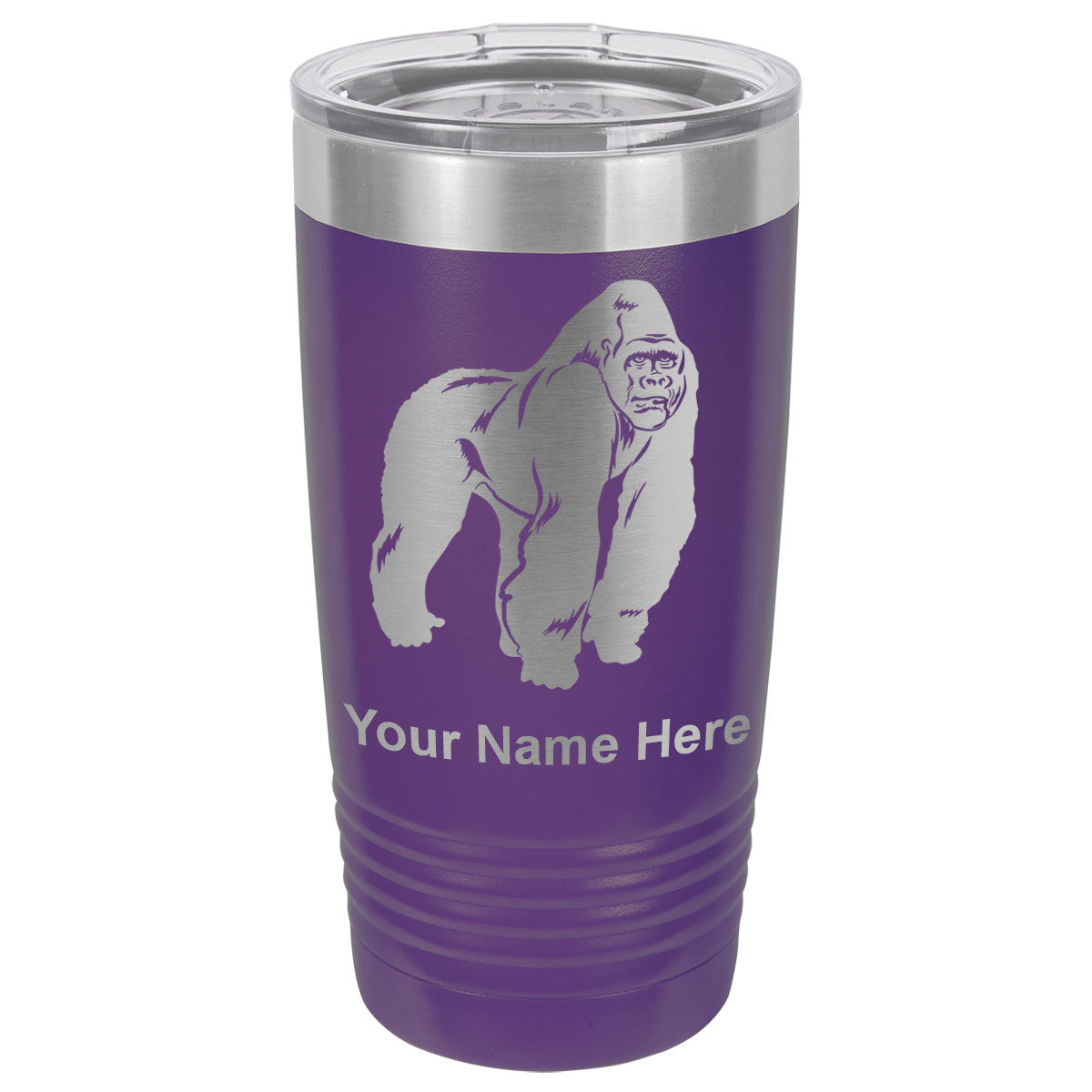 20oz Vacuum Insulated Tumbler Mug, Gorilla, Personalized Engraving Included