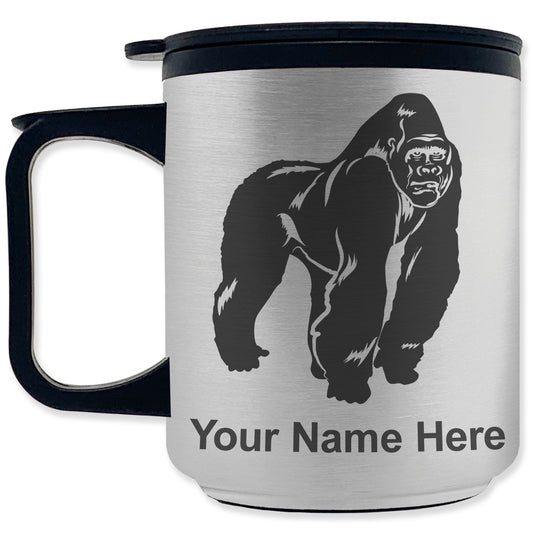 Coffee Travel Mug, Gorilla, Personalized Engraving Included