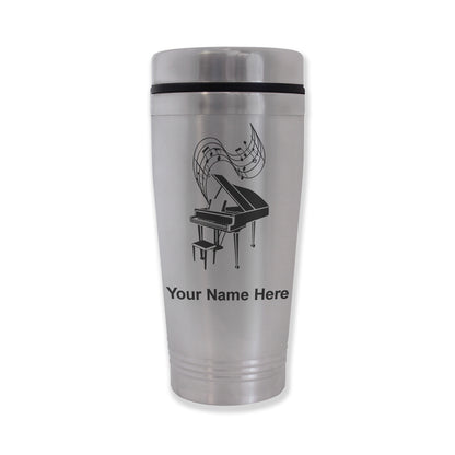 Commuter Travel Mug, Grand Piano, Personalized Engraving Included