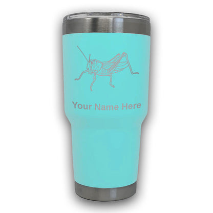 LaserGram 30oz Tumbler Mug, Grasshopper, Personalized Engraving Included