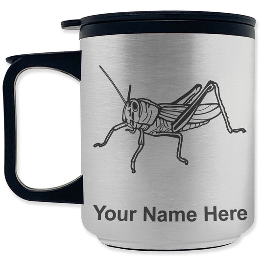 Coffee Travel Mug, Grasshopper, Personalized Engraving Included