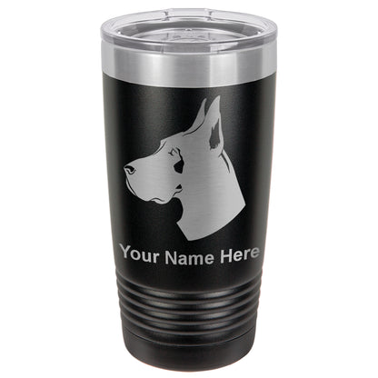 20oz Vacuum Insulated Tumbler Mug, Great Dane Dog, Personalized Engraving Included