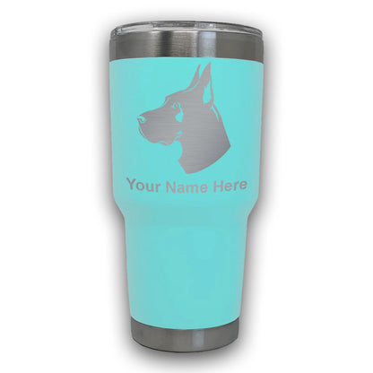 LaserGram 30oz Tumbler Mug, Great Dane Dog, Personalized Engraving Included