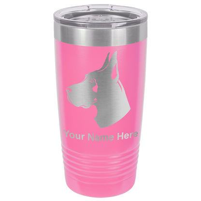 20oz Vacuum Insulated Tumbler Mug, Great Dane Dog, Personalized Engraving Included