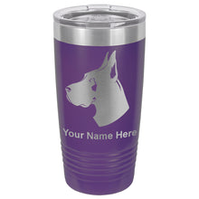 Load image into Gallery viewer, 20oz Vacuum Insulated Tumbler Mug, Great Dane Dog, Personalized Engraving Included
