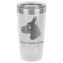 Load image into Gallery viewer, 20oz Vacuum Insulated Tumbler Mug, Great Dane Dog, Personalized Engraving Included
