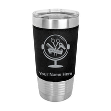 Load image into Gallery viewer, 20oz Faux Leather Tumbler Mug, Hair Stylist, Personalized Engraving Included - LaserGram Custom Engraved Gifts
