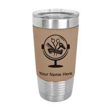 Load image into Gallery viewer, 20oz Faux Leather Tumbler Mug, Hair Stylist, Personalized Engraving Included - LaserGram Custom Engraved Gifts
