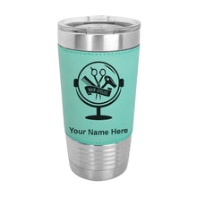 Load image into Gallery viewer, 20oz Faux Leather Tumbler Mug, Hair Stylist, Personalized Engraving Included - LaserGram Custom Engraved Gifts

