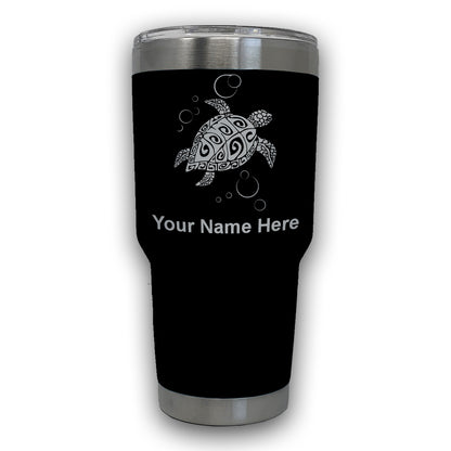 LaserGram 30oz Tumbler Mug, Hawaiian Sea Turtle, Personalized Engraving Included