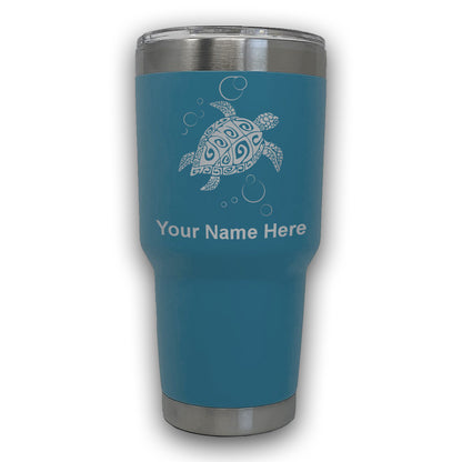 LaserGram 30oz Tumbler Mug, Hawaiian Sea Turtle, Personalized Engraving Included