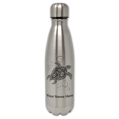 LaserGram Single Wall Water Bottle, Hawaiian Sea Turtle, Personalized Engraving Included