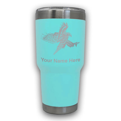 LaserGram 30oz Tumbler Mug, Hawk, Personalized Engraving Included