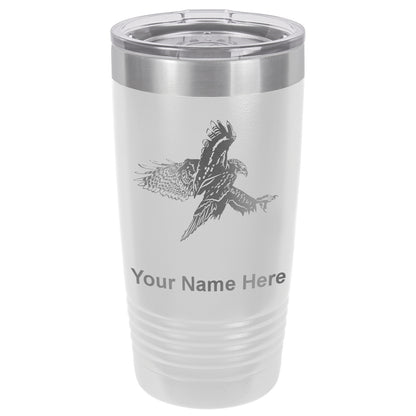 20oz Vacuum Insulated Tumbler Mug, Hawk, Personalized Engraving Included