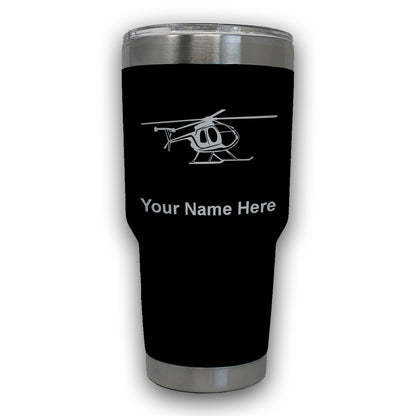 LaserGram 30oz Tumbler Mug, Helicopter 1, Personalized Engraving Included