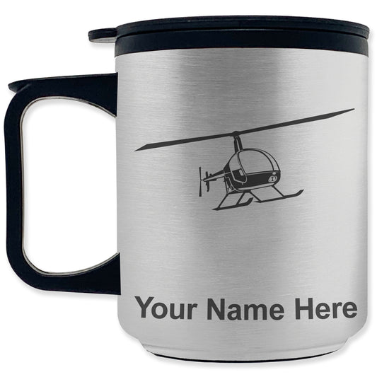 Coffee Travel Mug, Helicopter 2, Personalized Engraving Included