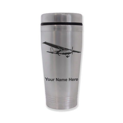 Commuter Travel Mug, High Wing Airplane, Personalized Engraving Included