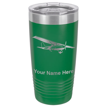 20oz Vacuum Insulated Tumbler Mug, High Wing Airplane, Personalized Engraving Included