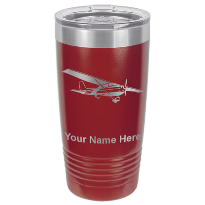 20oz Vacuum Insulated Tumbler Mug, High Wing Airplane, Personalized Engraving Included