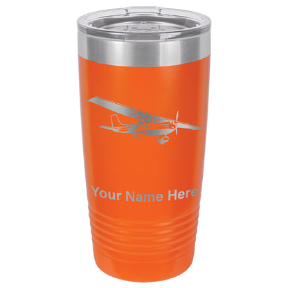 20oz Vacuum Insulated Tumbler Mug, High Wing Airplane, Personalized Engraving Included