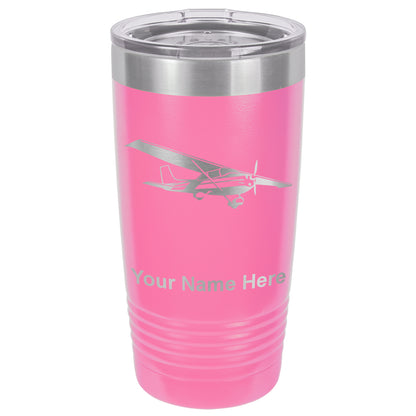 20oz Vacuum Insulated Tumbler Mug, High Wing Airplane, Personalized Engraving Included