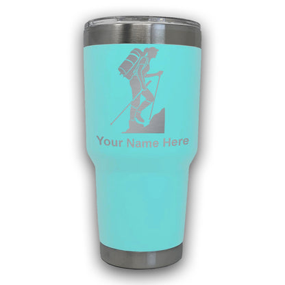 LaserGram 30oz Tumbler Mug, Hiker Woman, Personalized Engraving Included