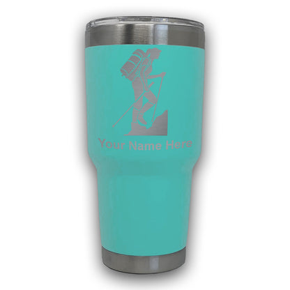 LaserGram 30oz Tumbler Mug, Hiker Woman, Personalized Engraving Included