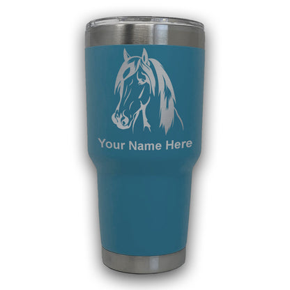 LaserGram 30oz Tumbler Mug, Horse Head 1, Personalized Engraving Included