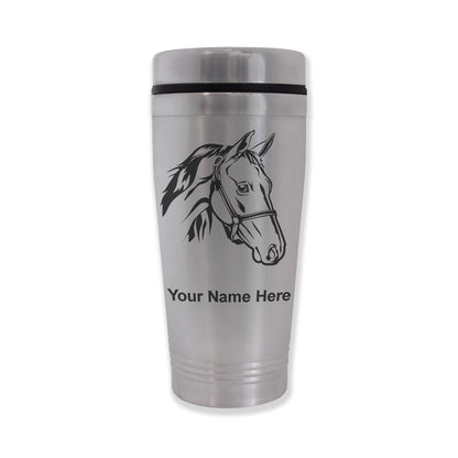Commuter Travel Mug, Horse Head 2, Personalized Engraving Included