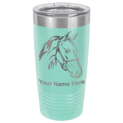 20oz Vacuum Insulated Tumbler Mug, Horse Head 2, Personalized Engraving Included
