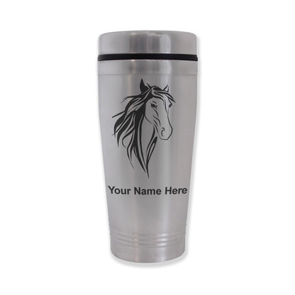 Commuter Travel Mug, Horse Head 3, Personalized Engraving Included