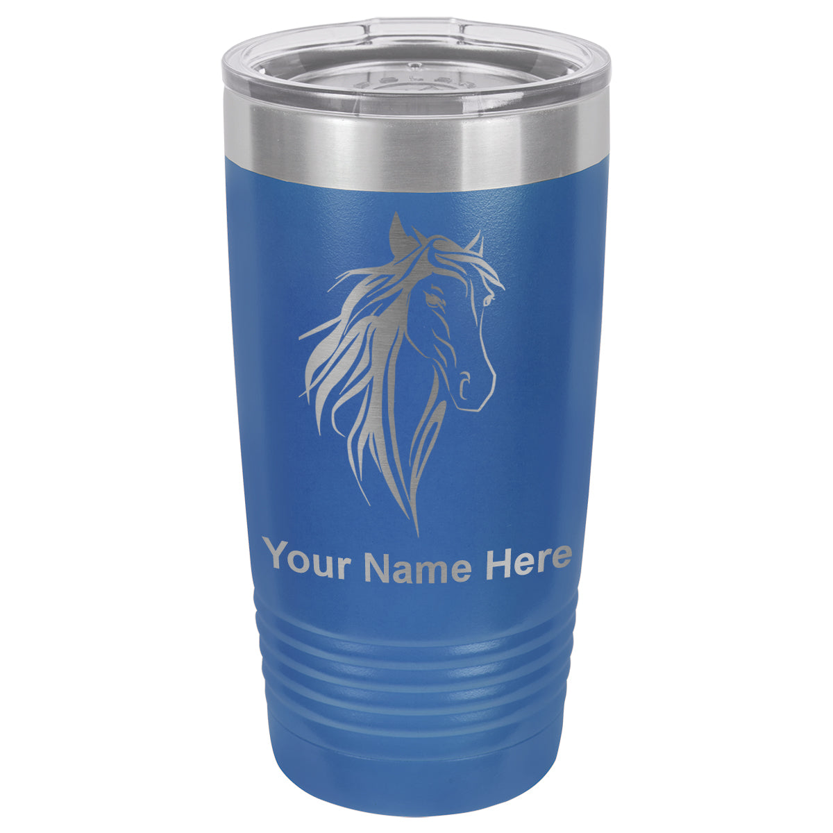 20oz Vacuum Insulated Tumbler Mug, Horse Head 3, Personalized Engraving Included