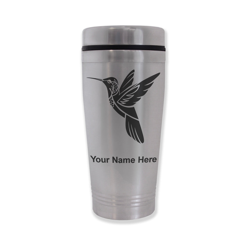 Commuter Travel Mug, Hummingbird, Personalized Engraving Included